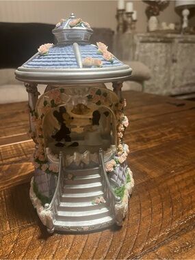 Disney Pastel Blue and Pink Carousel Wedding Music Box